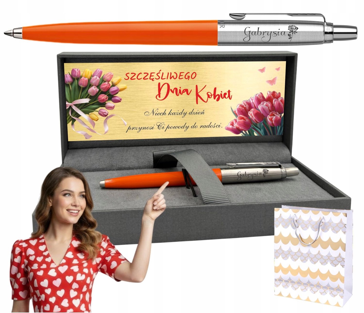 Parker Jotter Oranje Vulpen met Gravure - Uniek Cadeau