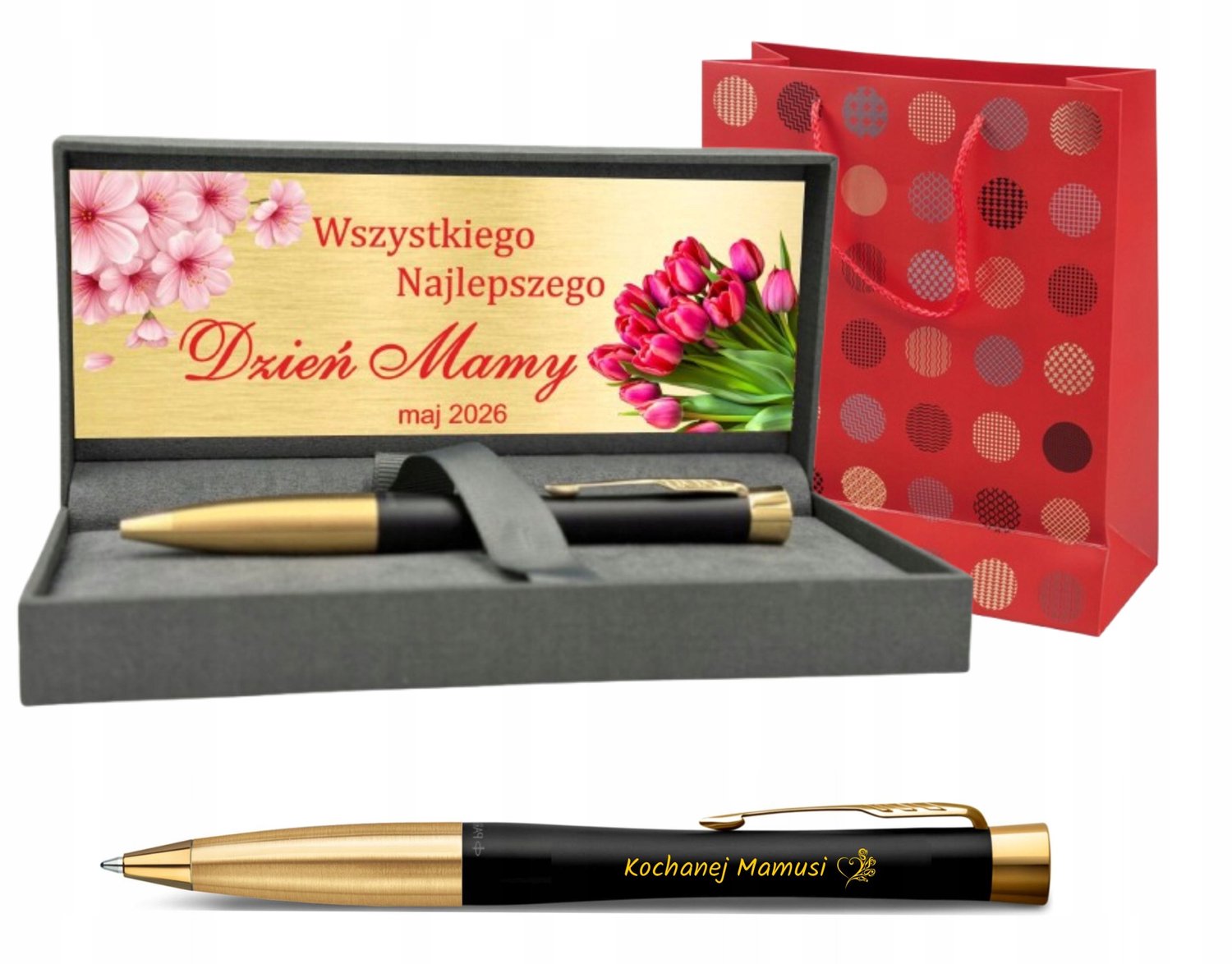 Parker Urban GT Zwart met Gravure - Cadeau Moederdag
