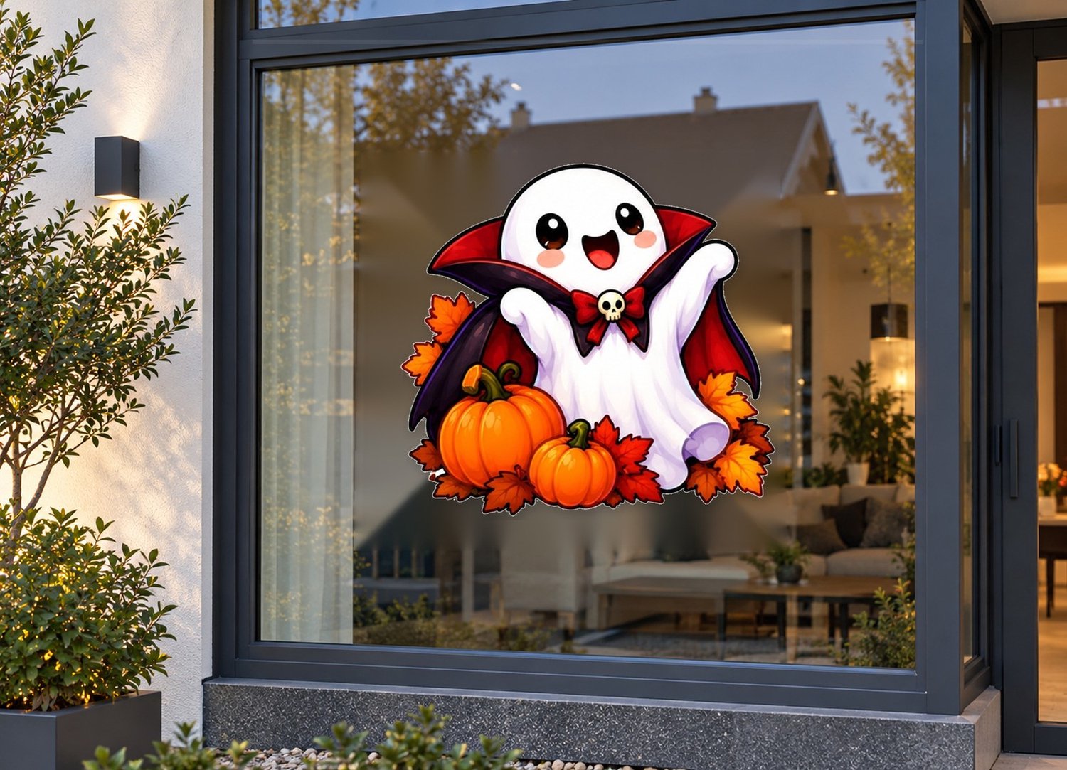 De Stickerman Halloween Raamsticker 100cm Breed Herbruikbaar Weerbestendig (KV16) Multi