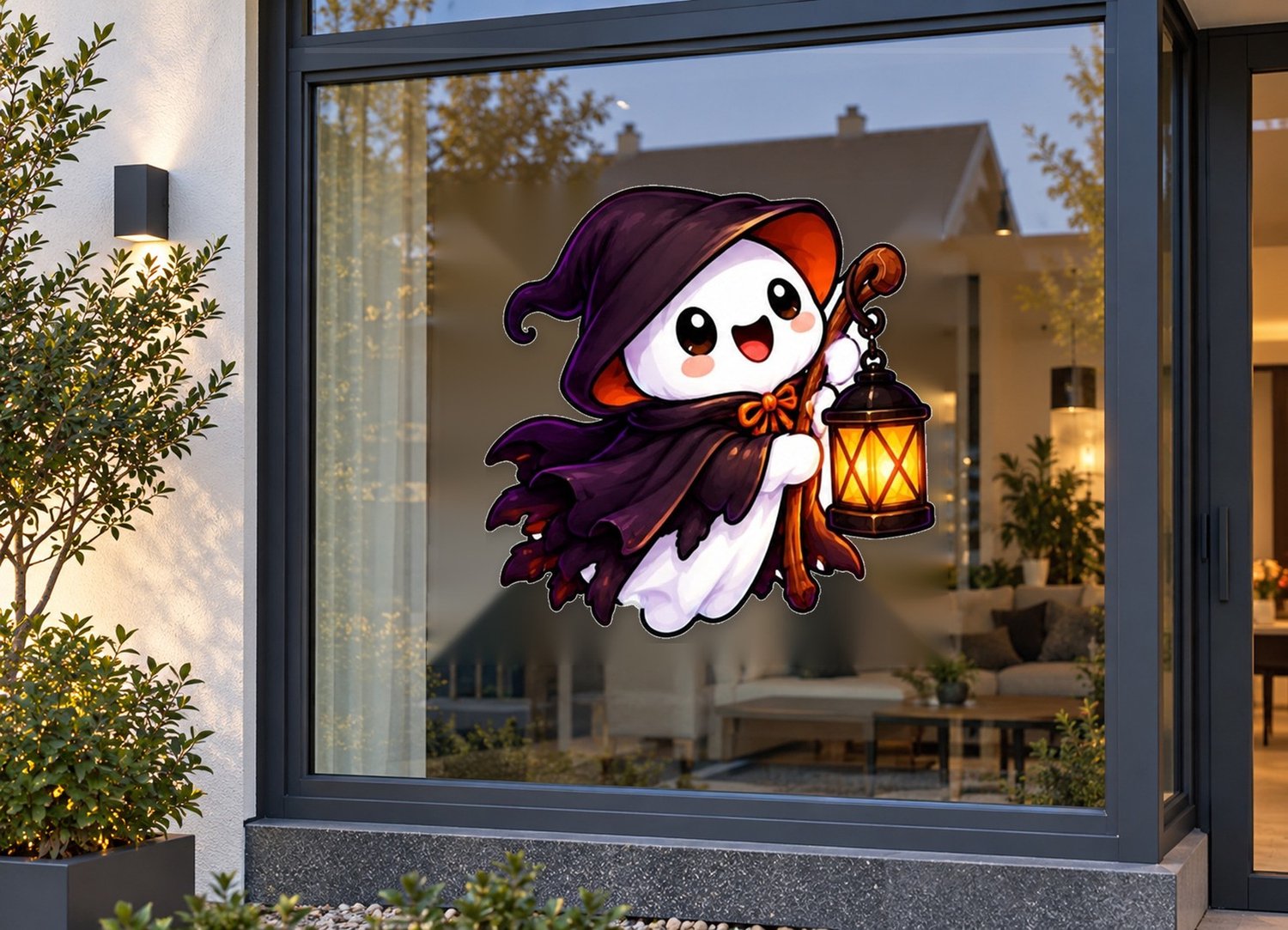 De Stickerman Halloween Raamsticker 75cm Breed Herbruikbaar Weerbestendig (KV12) Multi