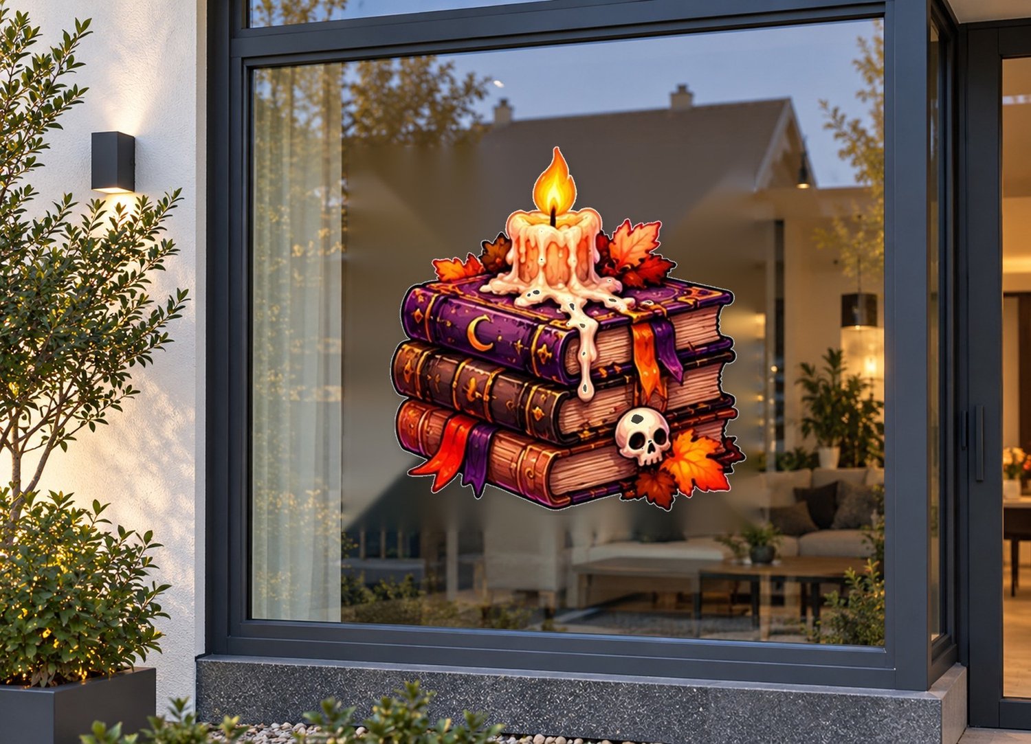 De Stickerman Halloween Raamsticker 75cm Breed Herbruikbaar Weerbestendig (CV15) Multi