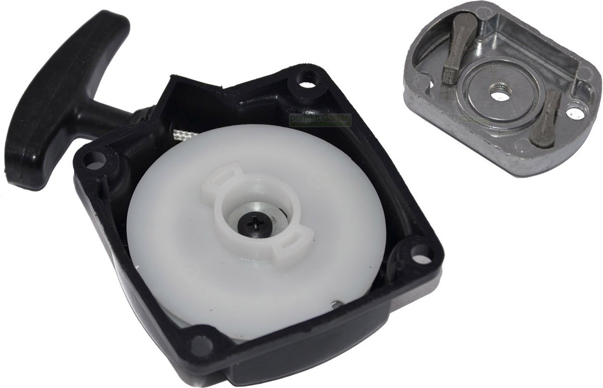 startmechanisme met terugslag + plaat voor 43 cc - 52 cc bosmaaier, heggenschaar, multitool