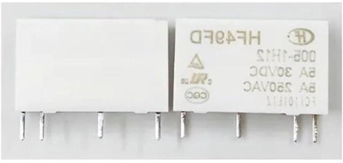 Elektromechanisch relais - Schakelcomponent - Voor elektrische schakelingen - Vijfvoltspoel - Tien stuks - Zwart