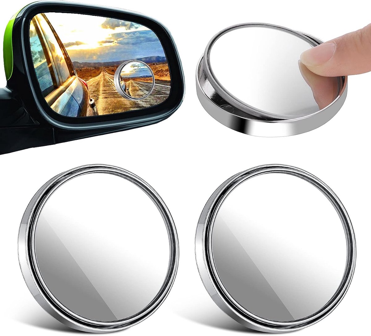 Auto spiegel - 360° draaibaar - convex glas - optimaal zicht op dode hoeken - ShopVlot