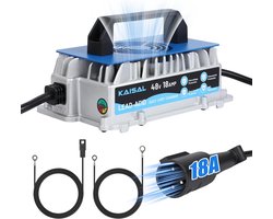KAISAL 48V 18A Golf Cart Battery Charger – Fully Automatic Smart Charger with Drip Charge Mode, Suitable for Club - ShopVlot