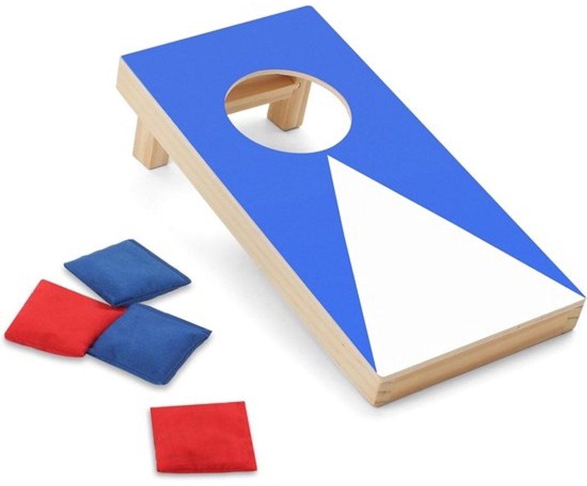 Gooispel - Bean bag toss - Activiteit voor buitenfeestjes - Duurzaam hout - Set van 2 borden