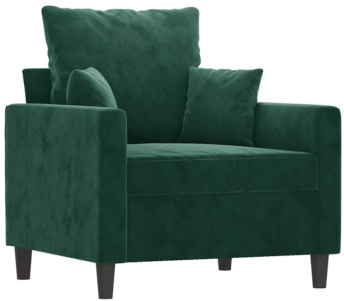 vidaXL Fauteuil - 60 - cm - fluweel - donkergroen