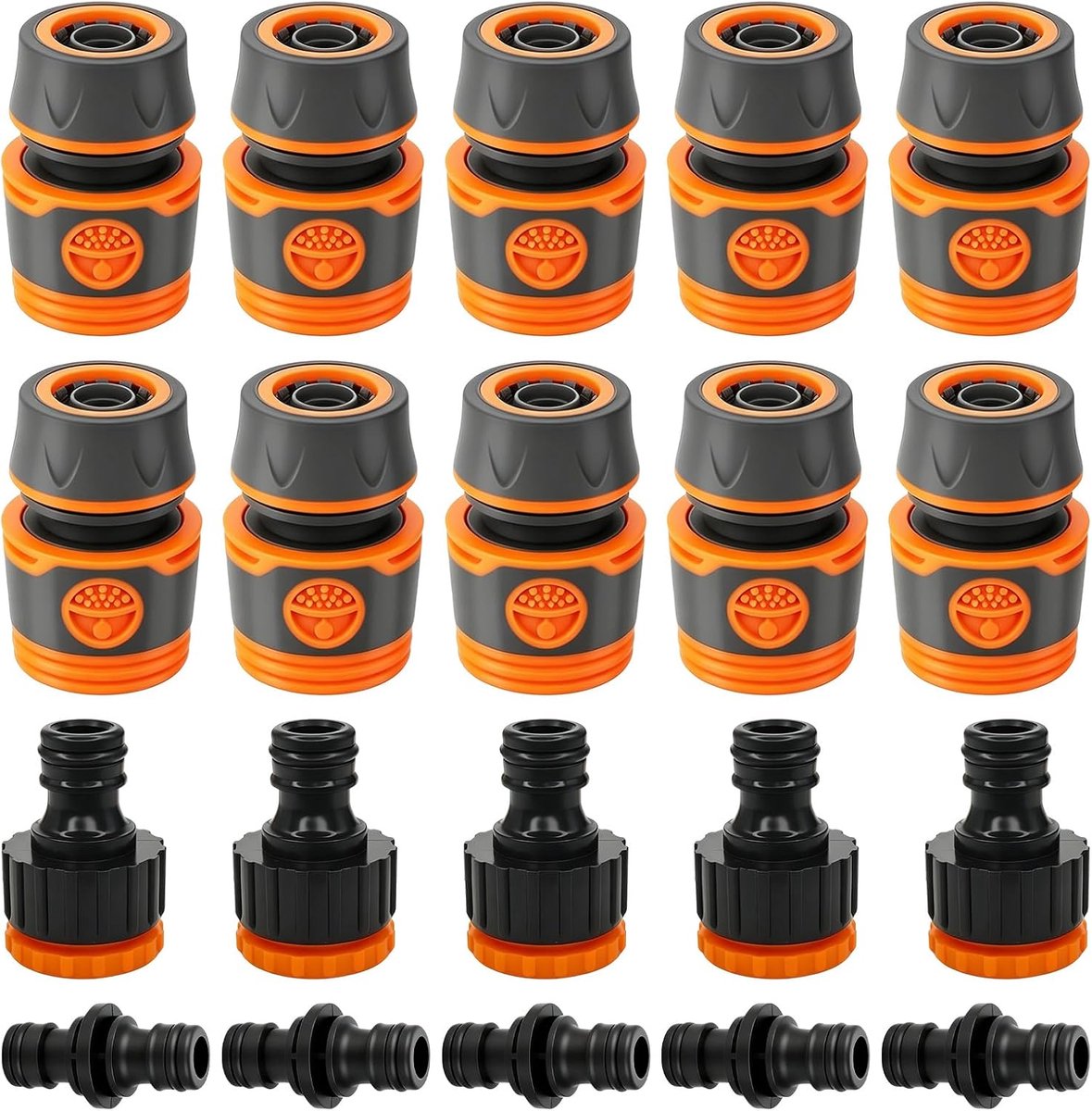 20 stuks slangkoppelingen 1/2 inch, tuinslangverbindingsset