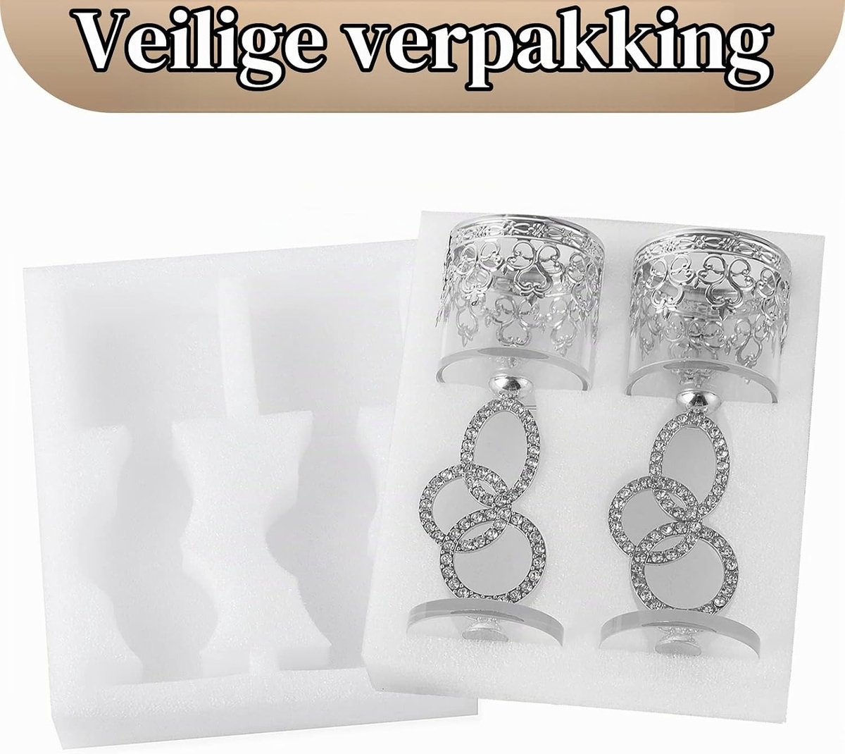 Elegante Crystal Glass Tealight Houder Set van 2 - Stijlvolle Kaarsenstandaards voor Pillar Kaarsen, Perfect voor Bruiloften, Feestjes en Woonkamer Decoratie — cadeau in Wonen & Interieur - foto 8