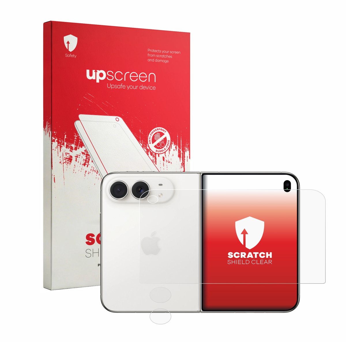 upscreen - Screenprotector voor Apple iPhone Duo (Voor+Camera) - Folie Beschermfolie transparant