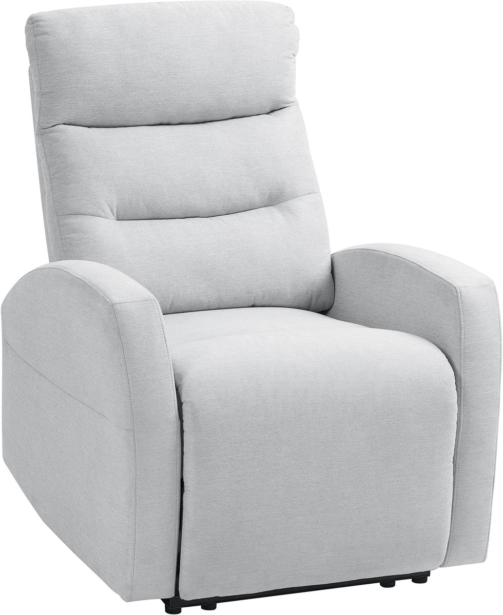 Homona Relaxfauteuil met voetensteun - Verstelbaar tot 140° - 76 x 93 x 103 cm - Lichtgrijs