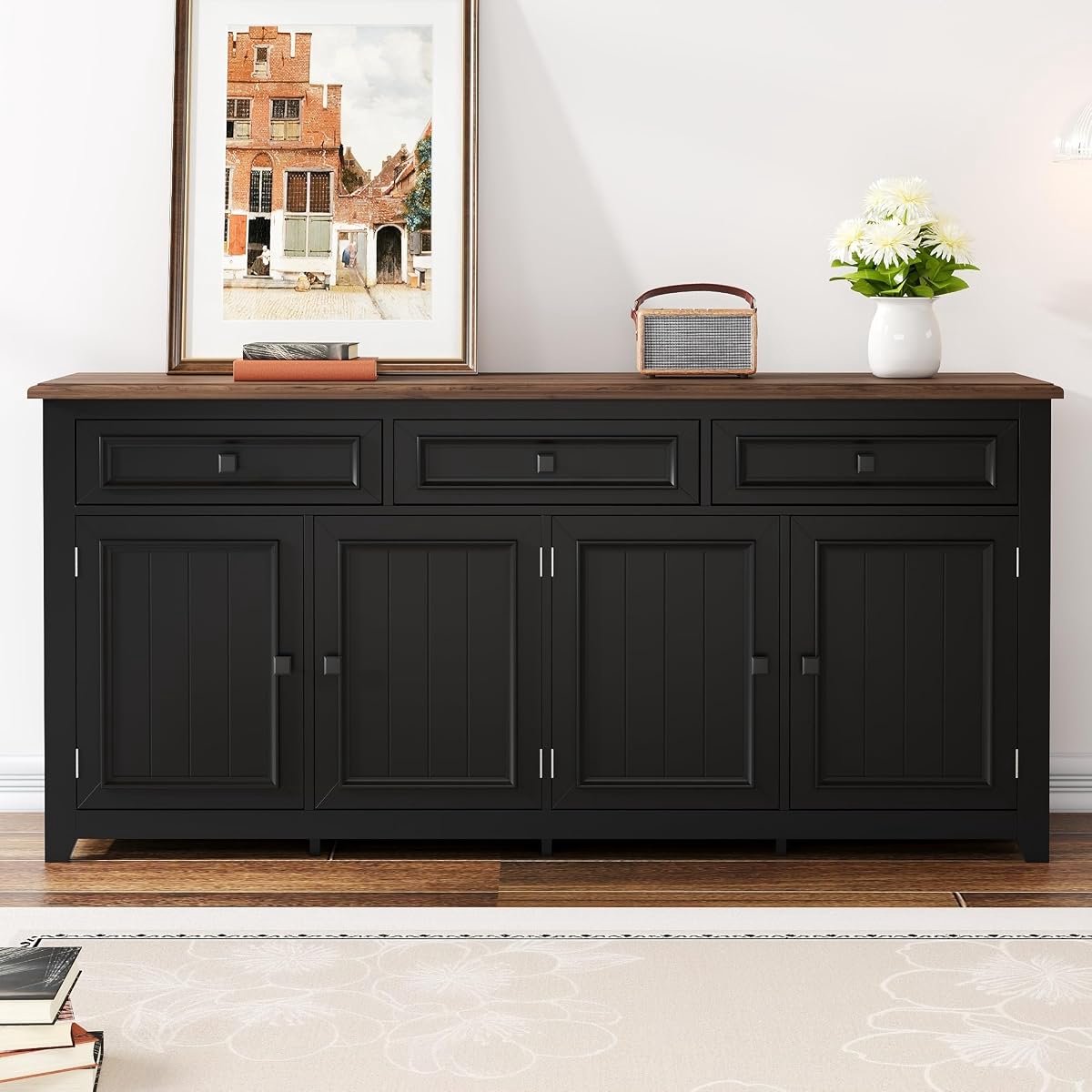 Dressoir 160x35x76 cm - Modern opbergmeubel met ruime opslag - Industrohome