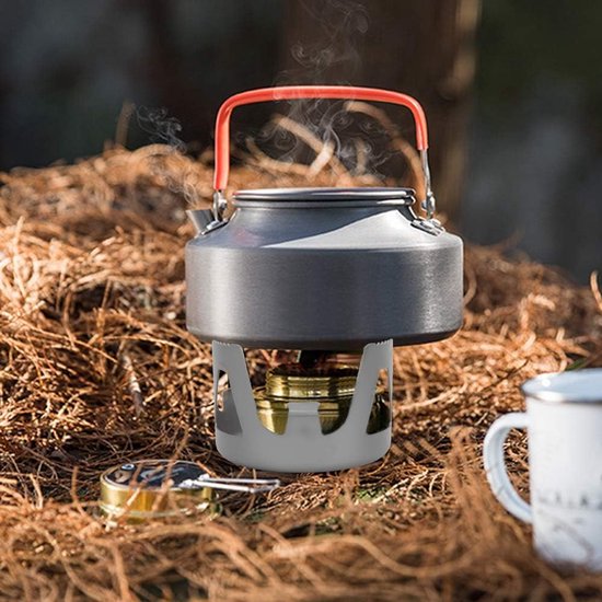 Dailygoods- Spiritusbrander Draagbaar - Campingkooktoestel - Mini-fornuis - Alcoholbrander - Verzegelde Brandblusdeksel - Opvouwbare Handgreep - Kooktoestel van Dailygoods — afbeelding 2