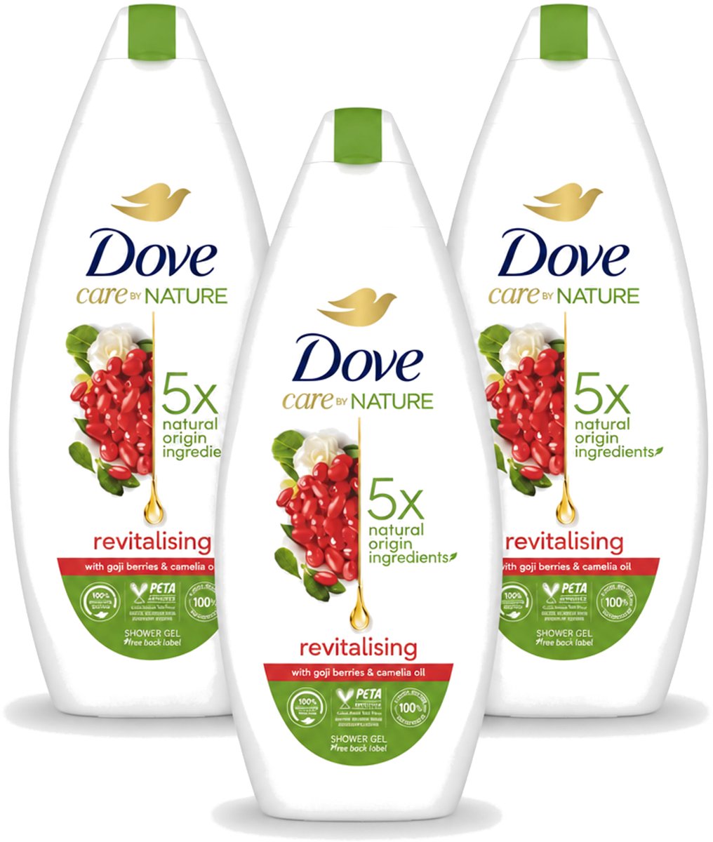 3 x Dove - Douchegel - Revitalising - Verfrissend - 225 ml - Voordeelverpakking - 3 stuks