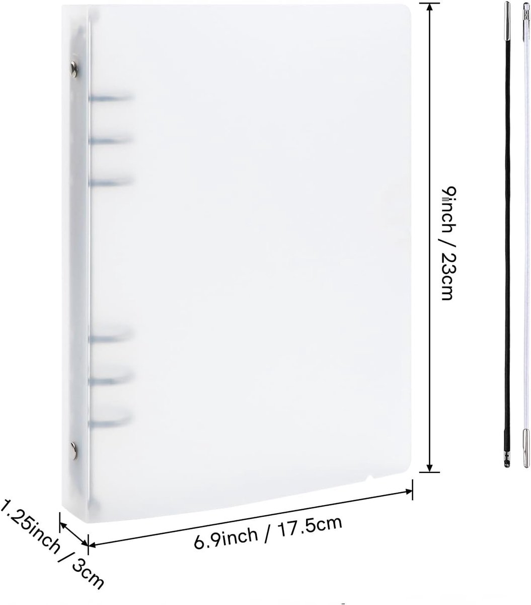 Set van 8 Stuks A5 6-Ring Binder Hoesjes - Transparant Zacht PVC voor Herbruikbare Notitieboekjes, Ideaal voor Stempels en Stansopslag — cadeau in Cadeau-ideeën - foto 2