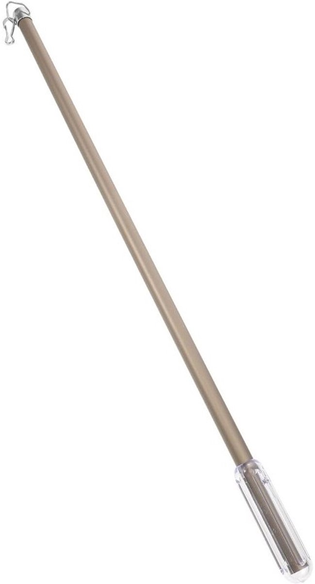 Gordijntrekstang - Drape opener stick - Voor het bedienen van gordijnen - Constructie van aluminiumlegering - 54 cm - Roségoud