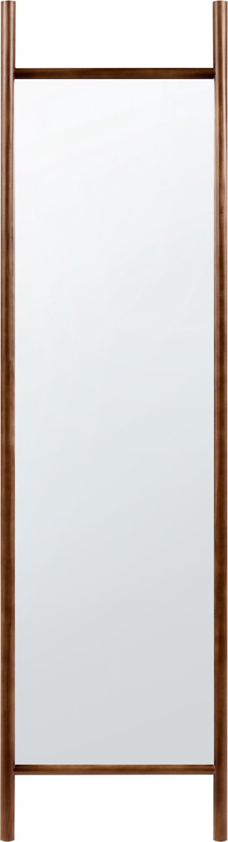Beliani BELLEAU - Wandspiegel - Donkerbruin - 44 x 190 cm - Dennenhout