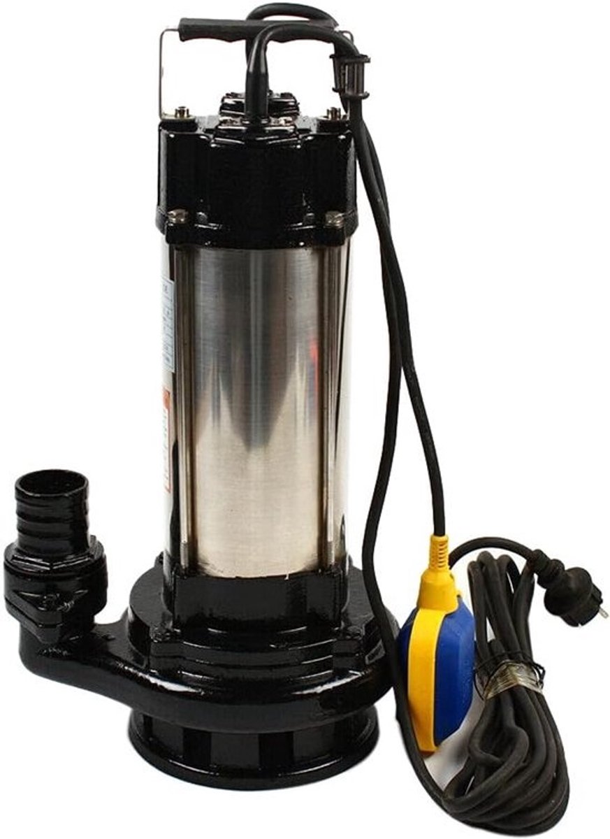 Vuilwaterpomp - dompelpomp - Afvalwaterpomp - RVS - Water verpompen - Met vlotterschakelaar - 36000 L/u - Zilverkleurig