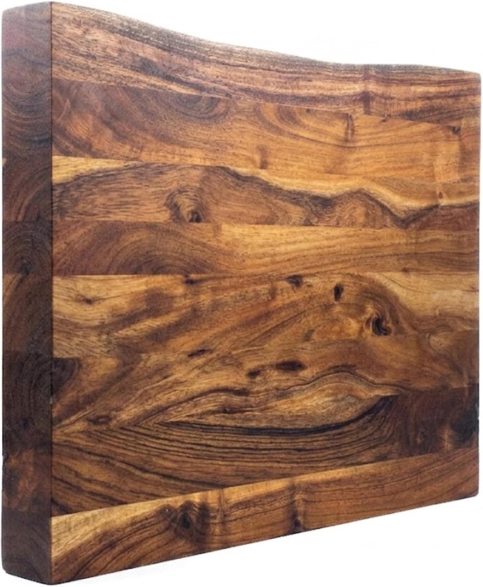 Snijplank van Natuurlijk Acaciahout Live Edge, 55x35x5 cm, Duurzaam