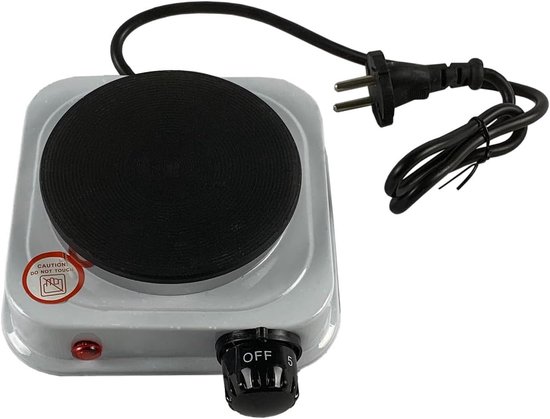SnelShoppen - Mini Elektrische Kookplaat 500W, Draagbaar met Gietijzeren Plaat, Ideaal voor Camping, Tuin, Keuken en Noodgebruik van Snelshoppen — afbeelding 4