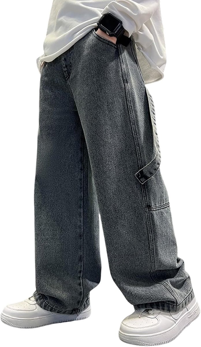 Jeans loose fit denim vintage broek casual wijde pijpen jeansbroek streetwear