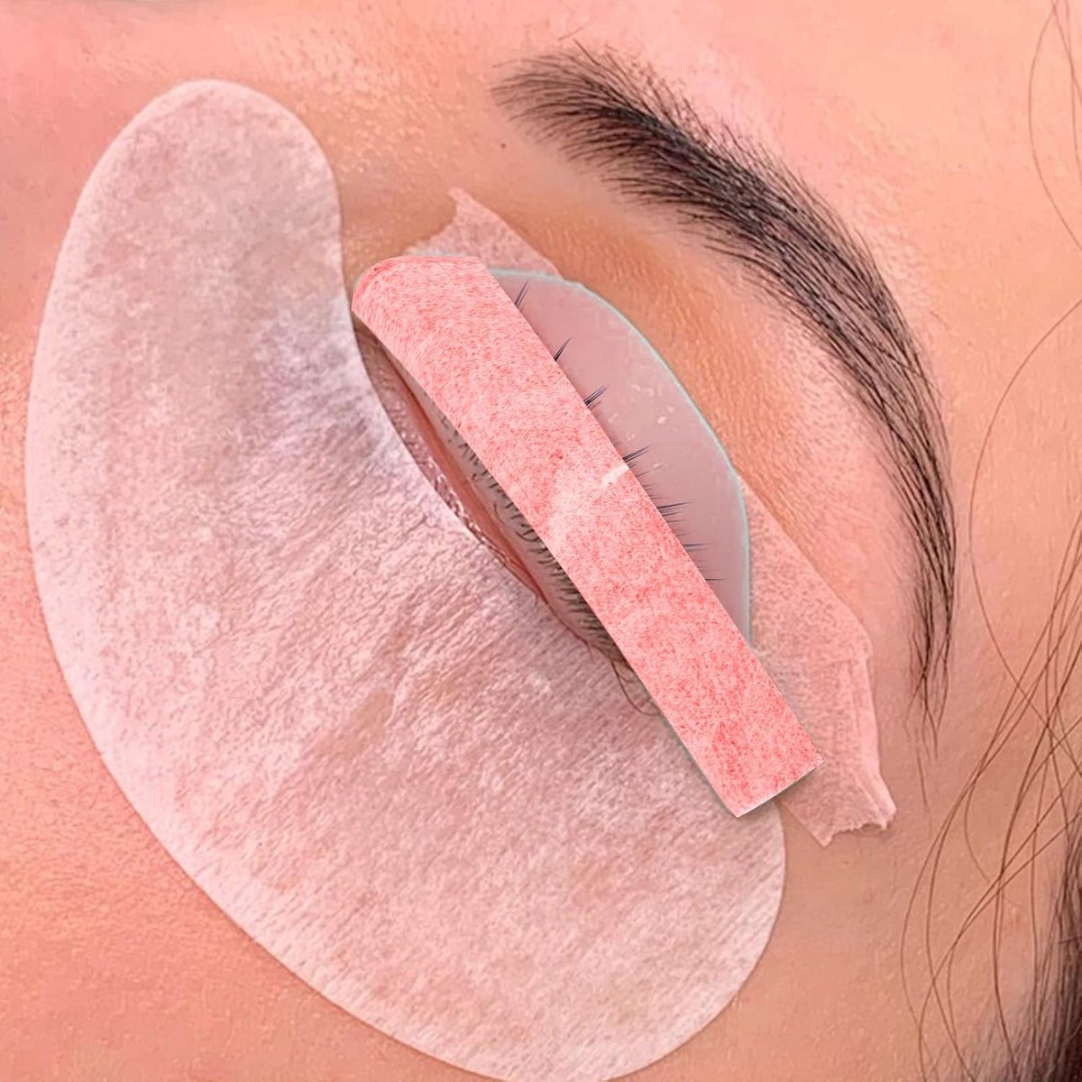 1000st Wimperlift Papierstrips, Ademende Wimperkrul Papier Wimperlift Lint Schoonheidsinstrument voor Salon Thuisgebruik om Wimpers Omhoog Komen te Voorkomen (Roze)