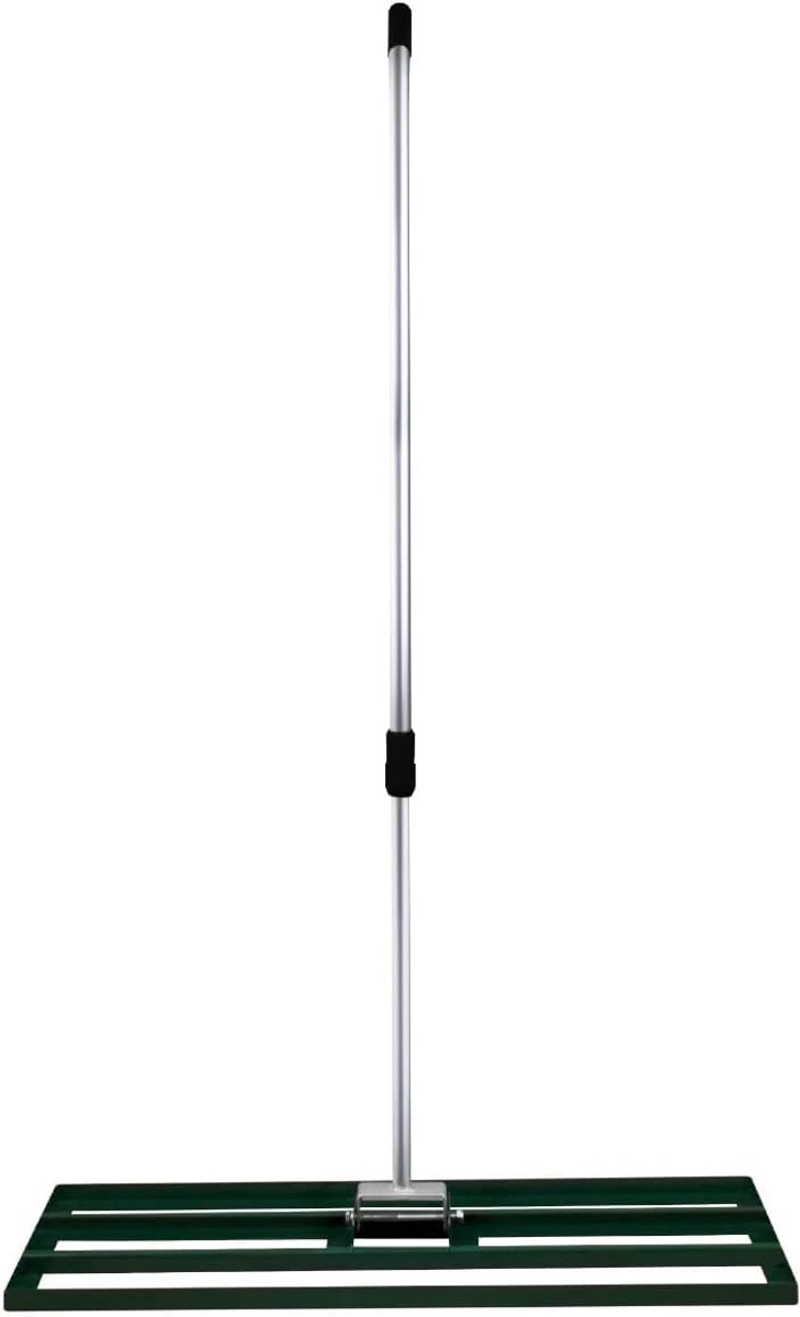 Nivellering Hark Grond Leveler 50 cm - Verstelbaar Handvat 1.20-1.90 m Tuin Gazon Golf Zand Golfbaan Gras Achtertuin Bodemnivellering Nivelleren - Groen