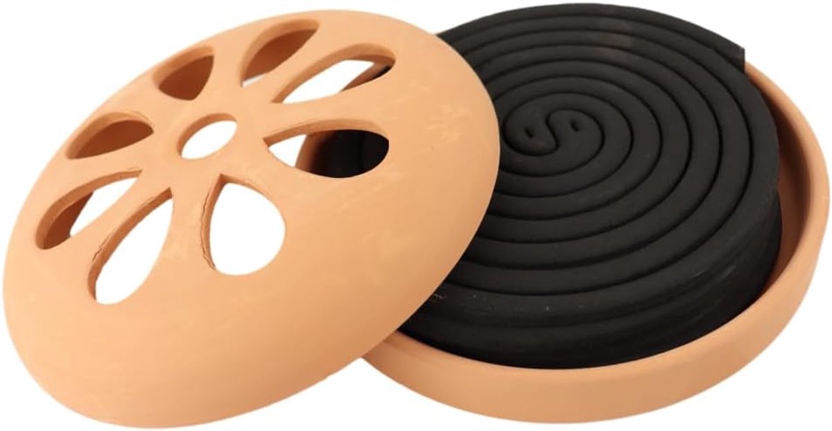 Wierook - Spiraal met Terracotta - Houder - 10 stuks - 15x5cm - Anti Muggen