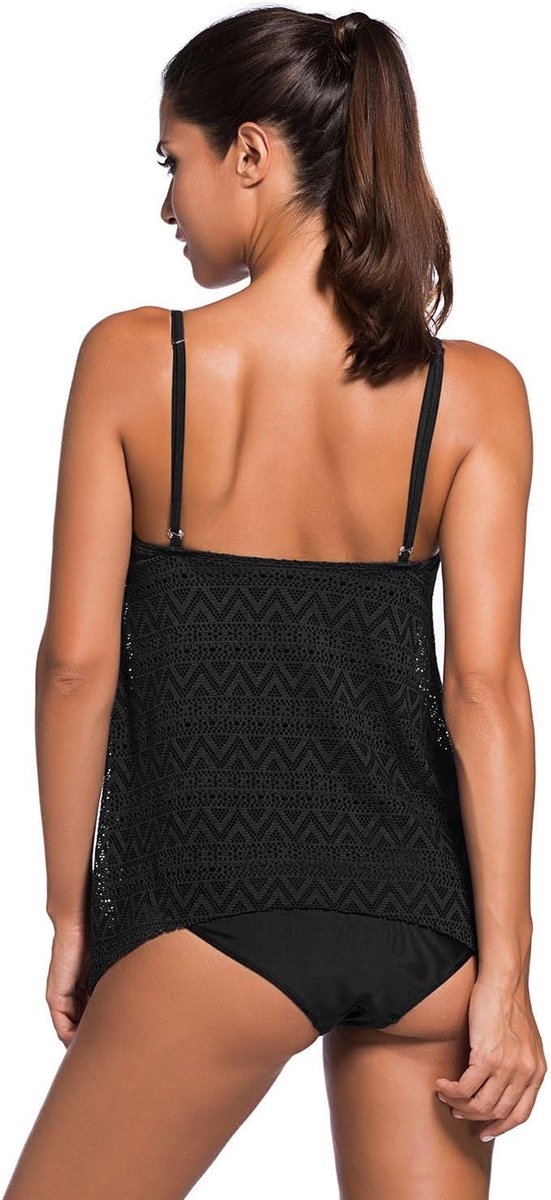 Badpak voor dames, tweedelig, elegant push-up bikini/tankini, hoogwaardig topmodel voor dames en meisjes