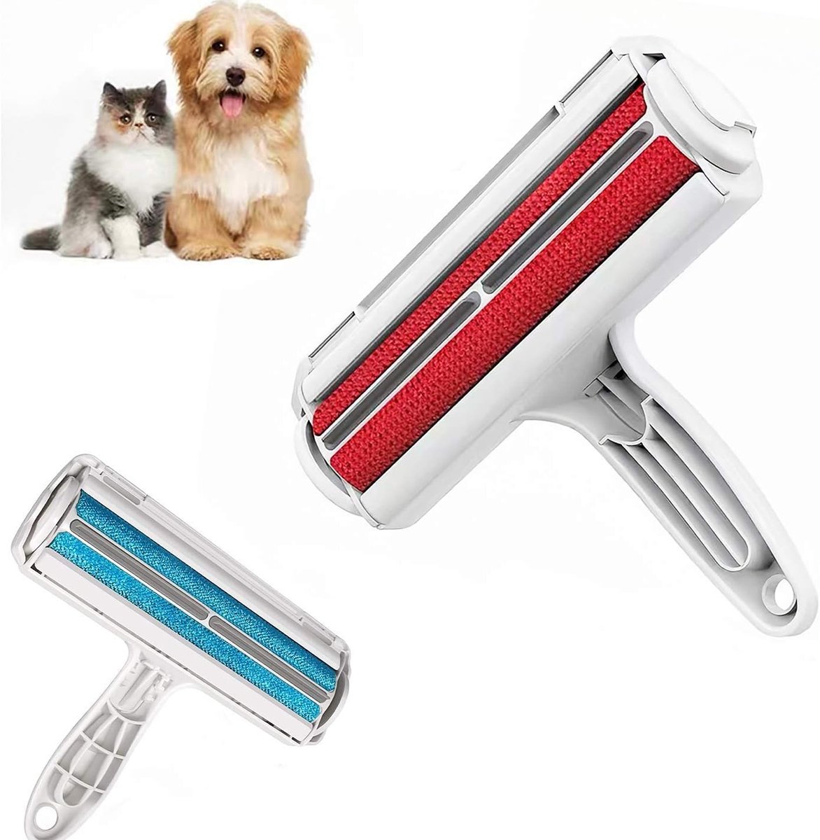 2 stuks herbruikbare huisdier haar remover roller pluisroller, gemakkelijk schoon te maken huisdier ontharing - Verwijder honden, katten huisdier haren, meubels, tapijten, kleding en beddengoed, bank