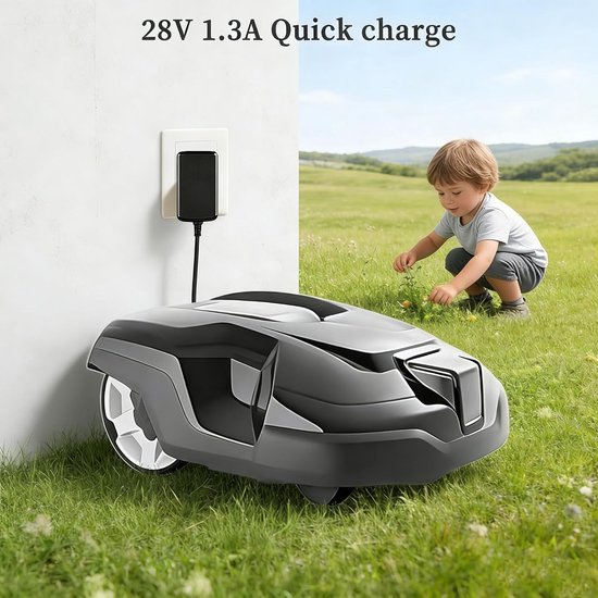 28 V 1,3 A voedingsadapter compatibel met robotmaaier Husqvarna Automower 105/305/310/315/315X/310 Mark II/Gardena R38Li/R40Li/R45Li/R50Li/R70Li/R75Li/R80Li/Sileno Life/City/Minimo Ladestation Kabel — afbeelding 5