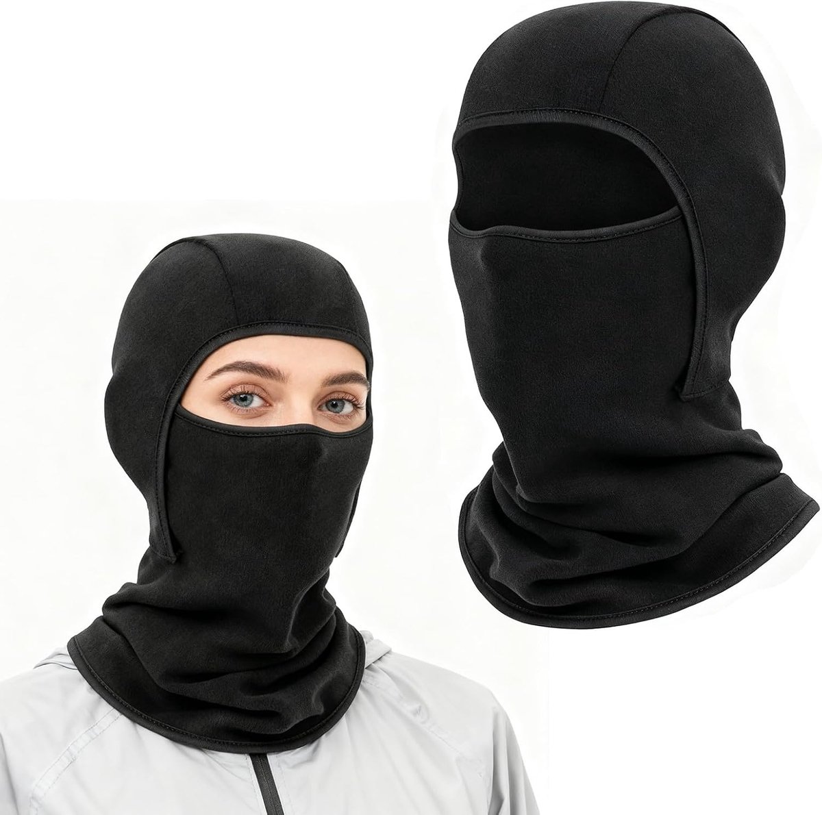 Thermovlies bivakmuts dames heren capuchonsjaal winter thermisch skimasker met nekwarmer multifunctionele wol balaclava wintermuts dames voor sport en outdoor fietsen motorfietsen B-B