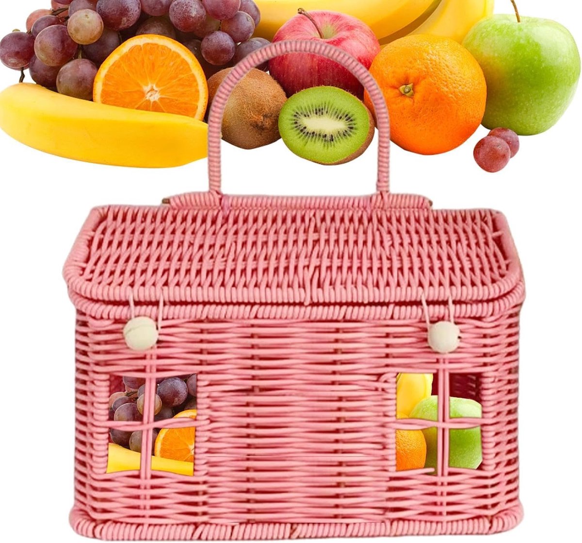 Mand Rustieke Deksel Huis-vormige Organizer