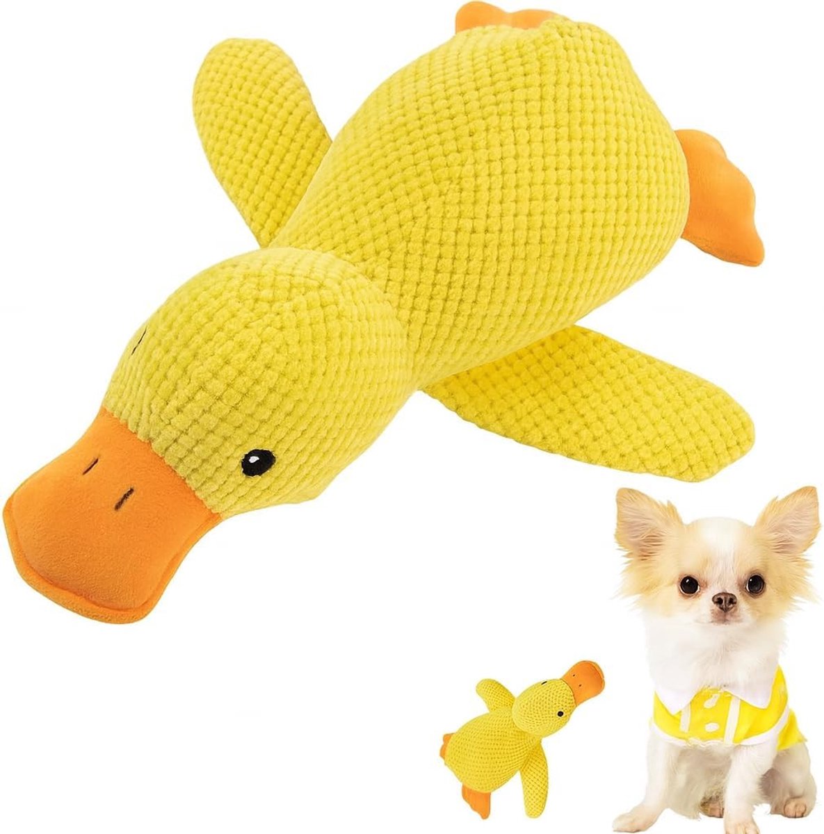 Speelgoed voor honden, zacht pluche, middelgroot, bijtbestendig, wasbaar, rustgevend speelgoed, 30 x 23 x 2,3 cm