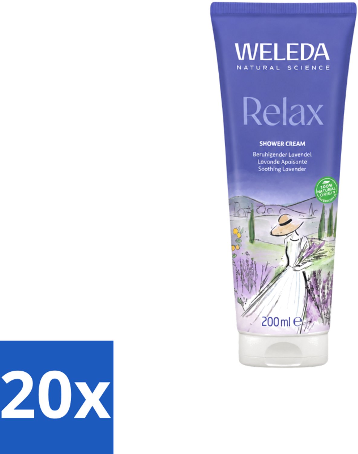 20 x WELEDA - Douchecrème Aroma Shower Relax - 200 ml - Voordeelverpakking - 20 stuks