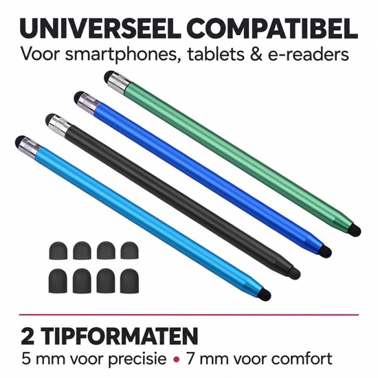 Casety 4 stuks stylus touchscreen pennetjes - Gemixte kleuren — afbeelding 4