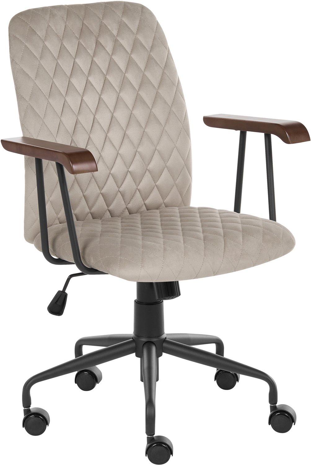 Beliani VELATE - Bureaustoel - Taupe - Fluweel Beige