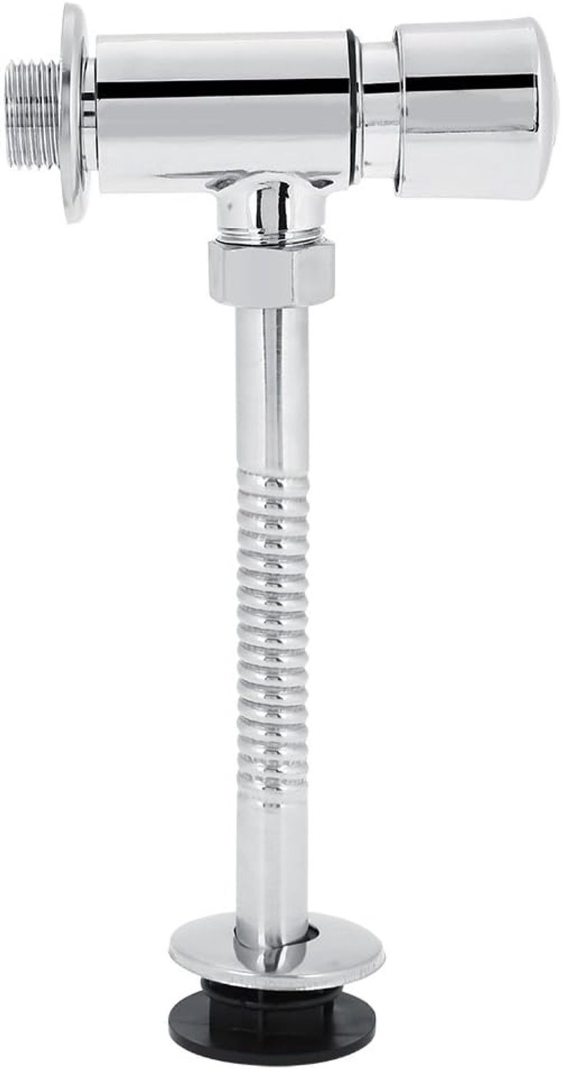 Drukspoeling urinoirtoilet Urinoirspoeler Bidet T Adapter met afsluitkraan Chroom Handmatige vertraging Automatische uitschakeling voor badkamer, DN15/20 mm, 10 x 5 cm
