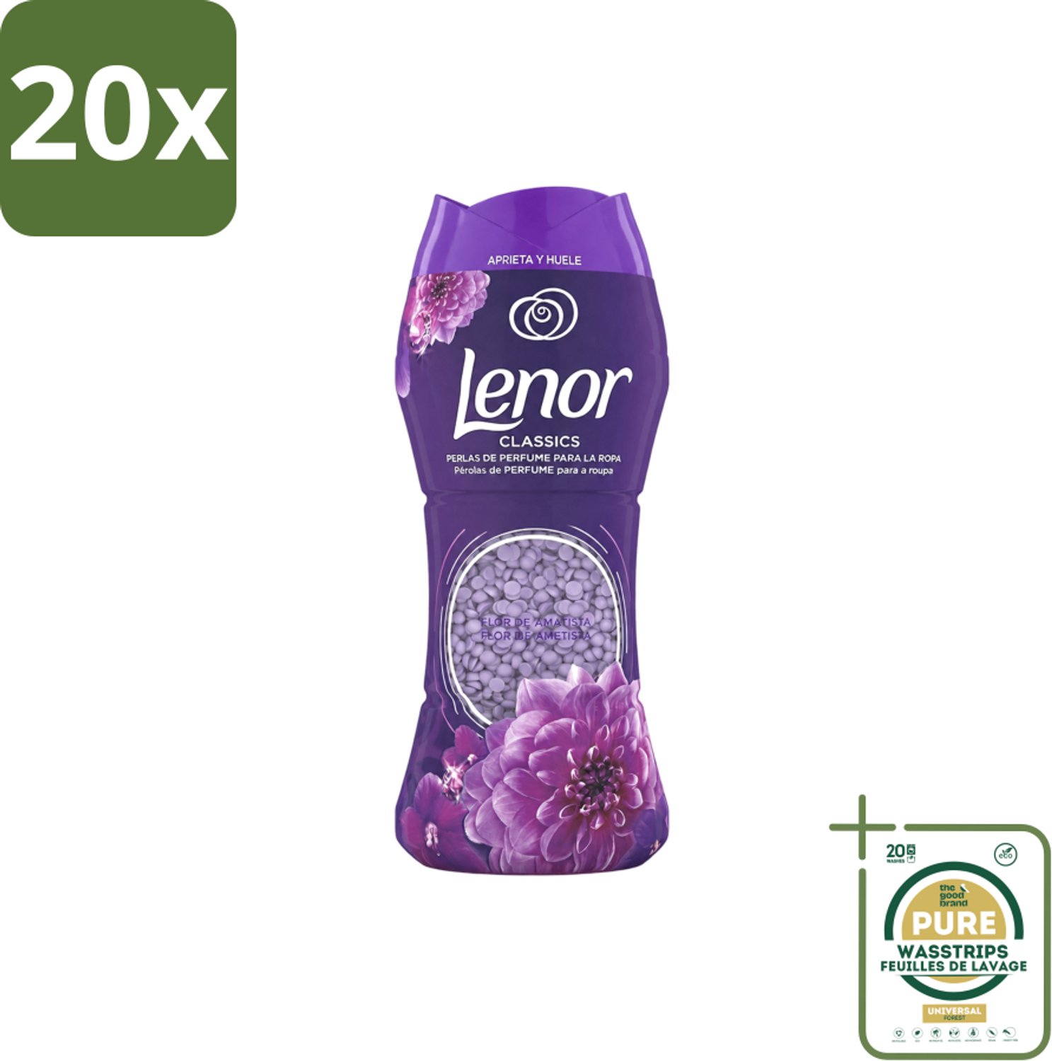 20 x Lenor Unstoppables – Geurbooster – Amethyst – 210 g - Wasstrips - Geurbooster Was - Wasgeur - Wasgeur Intens - Wasgeur Langdurig - Wasgeur Amethyst