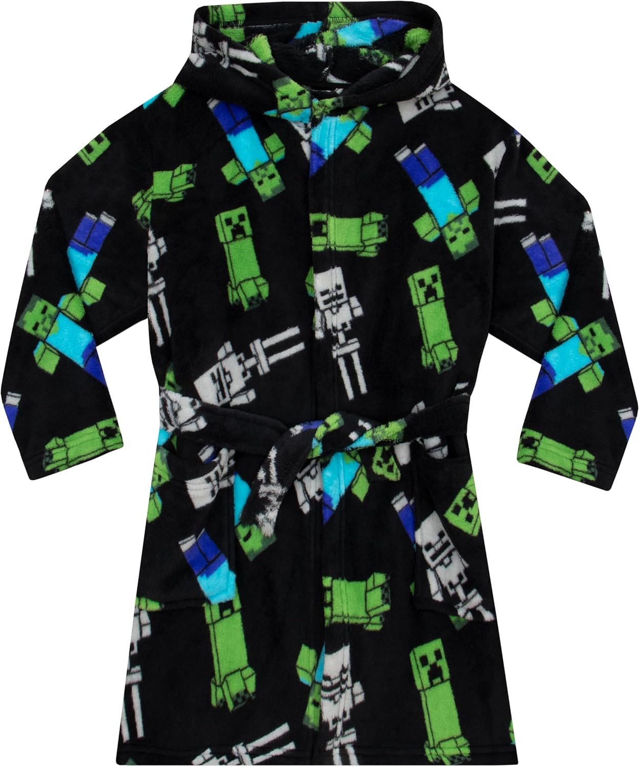 Minecraft Kinder Badjas met Capuchon - Creeper Design
