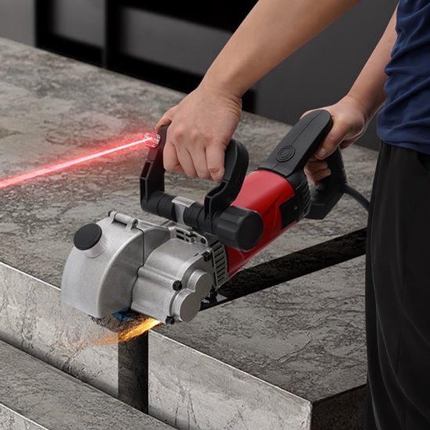 Groefmachine Elektrisch - 2800 W Muurfrees - 7000 tpm Snelheid - Aluminium En Staal - Voor Beton En Baksteen