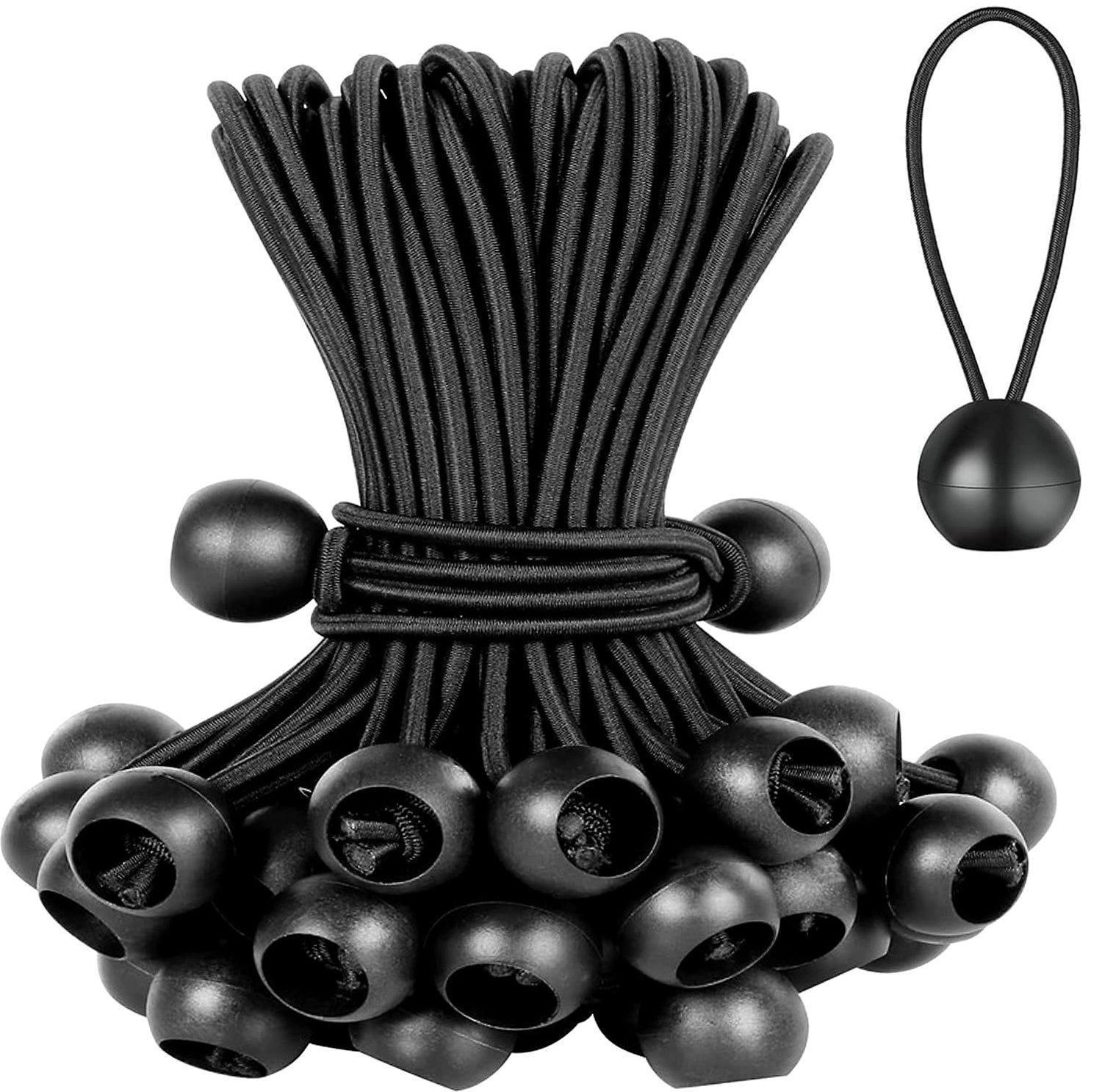 Spanbanden 10 cm - robuuste rubberen spanners - 30 stuks - ideaal voor tenten en zeilen - ServiceTopper