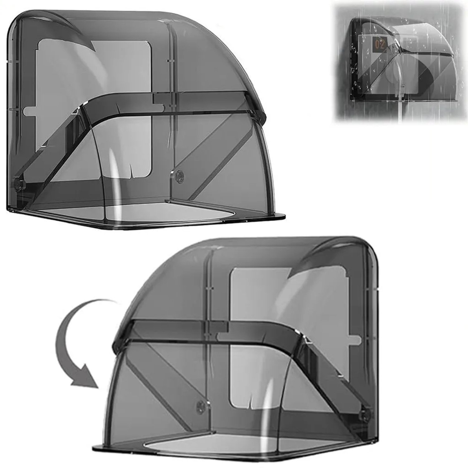 Stopcontactbescherming - 2 sets - Type 86 - Zelfklevende spraybescherming - Waterdichte stopcontactbescherming - geschikt voor badkamers, keukens en toiletten