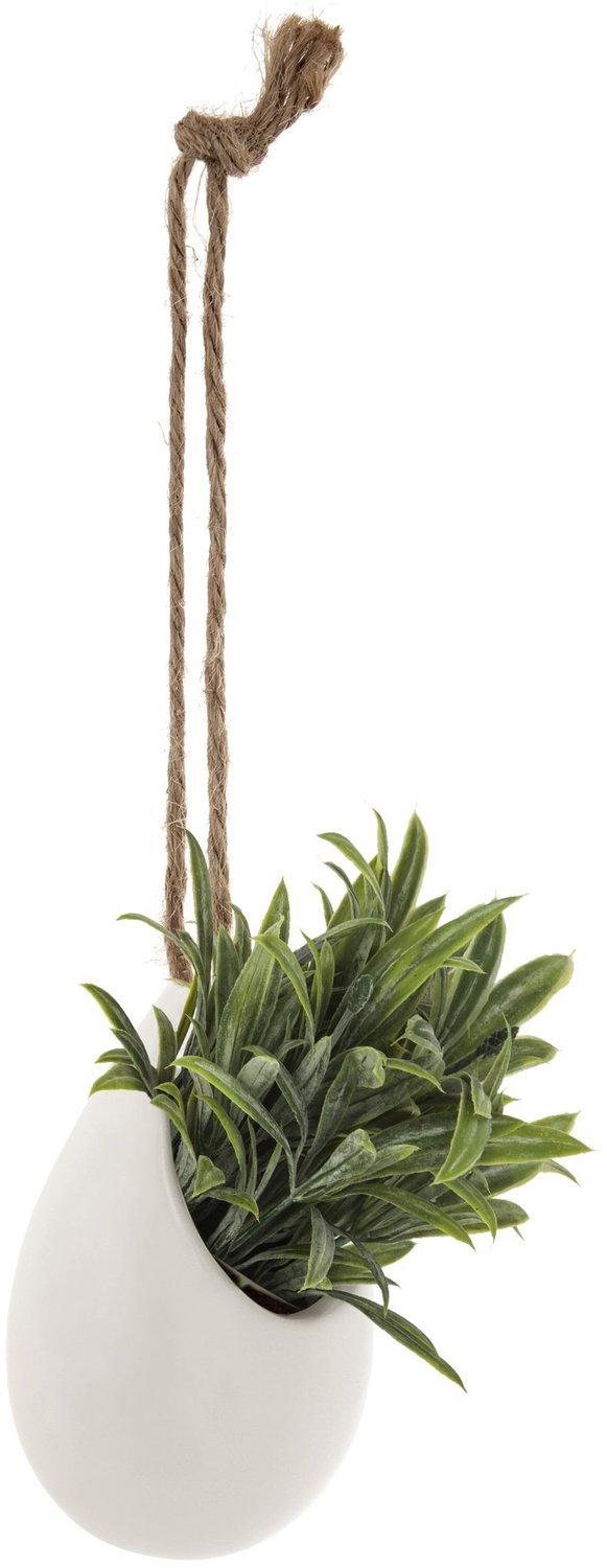 Atmosphera Kunstbloemen in pot, hangend aan jutekoord, 13 cm Multicolor