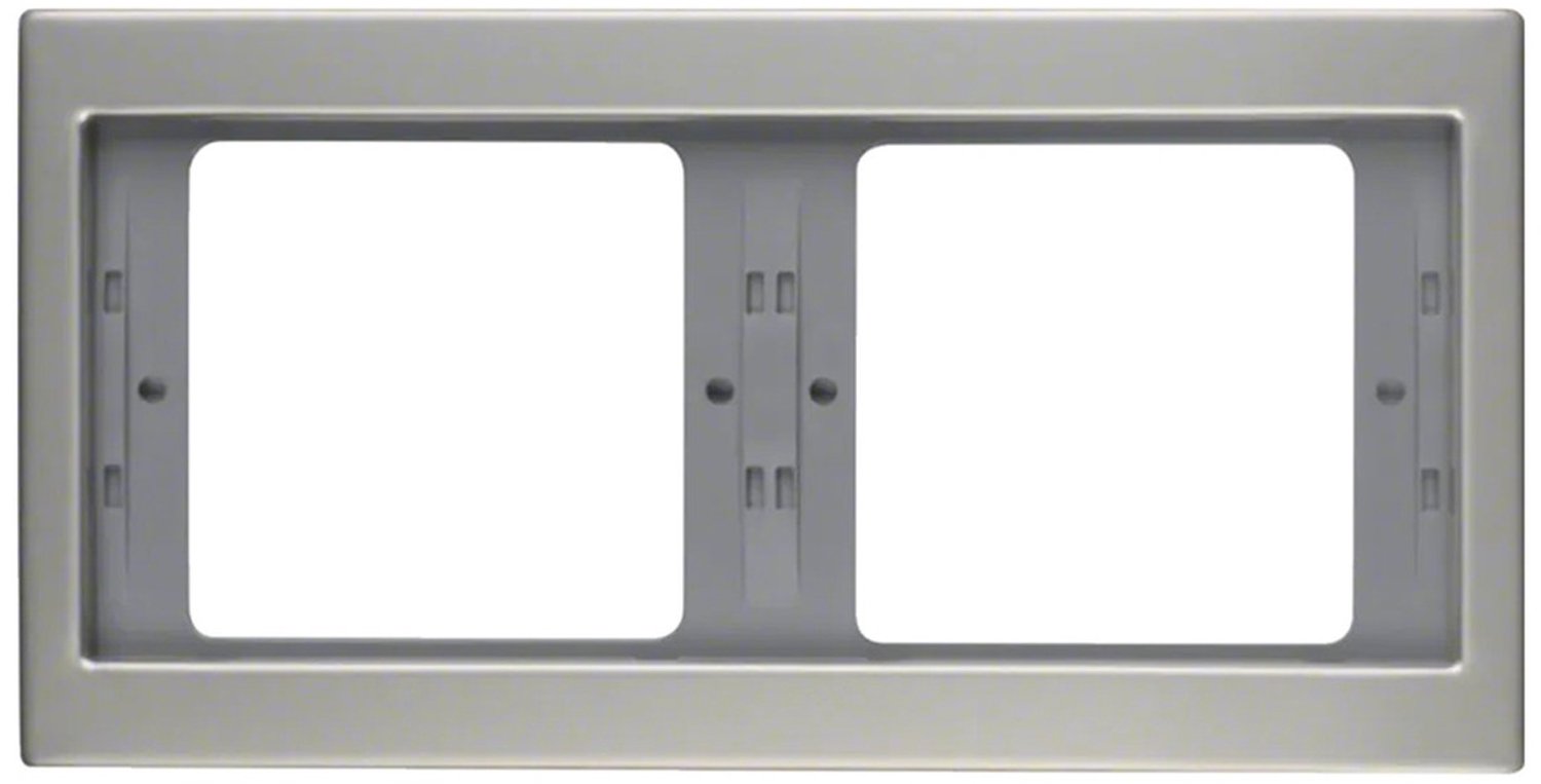 BERKER K5 Afdekraam 2-voudig RVS