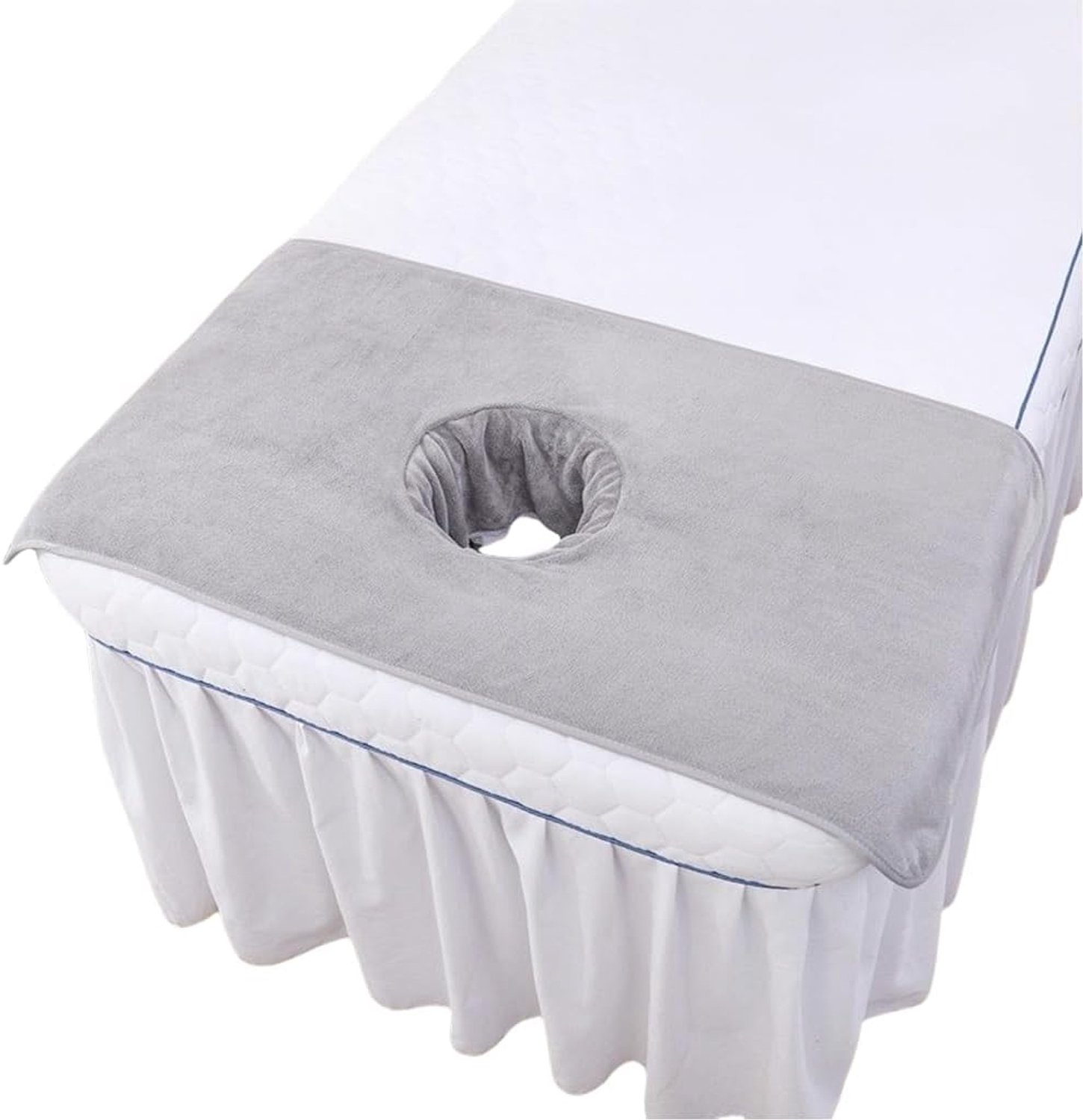 Massagetafelhoes 60 × 90 cm - lichtgrijs - premium stof - optimaal comfort - m-winkel