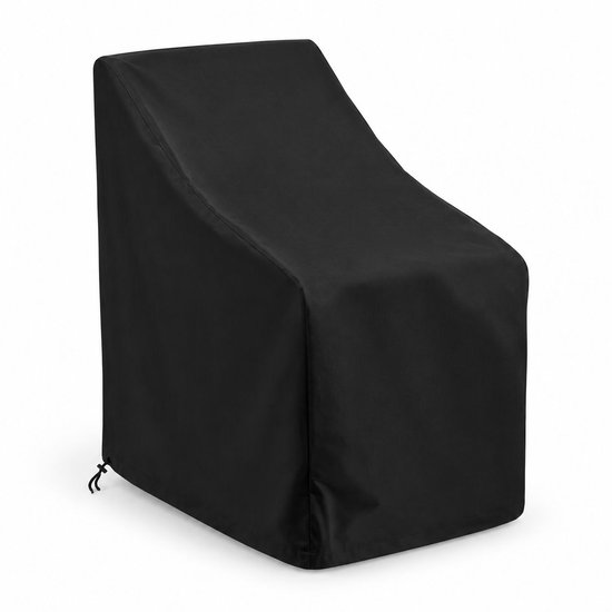 VHV - Stapelbare tuinstoelhoes - Waterdicht - UV-bestendig - 64 x 70/120 cm - Zwart - Tuinmeubelhoes - Oxfordstof — afbeelding 4