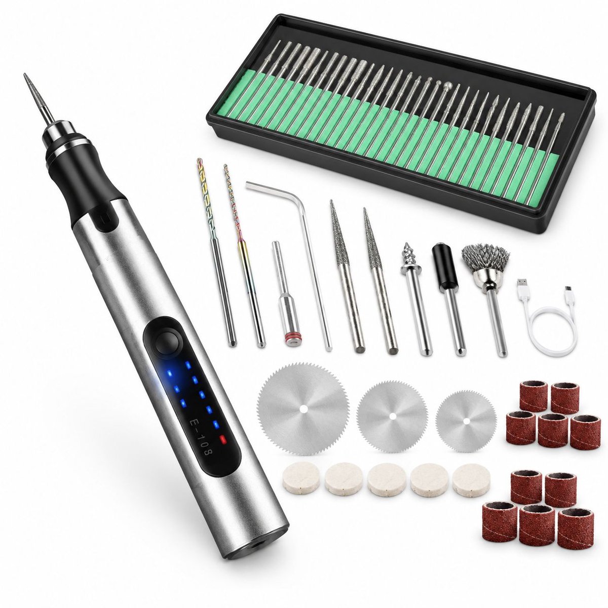 VHV - Elektrische graveerpen - Graveerpen USB oplaadbaar - Graveerset - Elektrisch graveerapparaat - Graveermachine - Knutsel tools - voor sieraden
