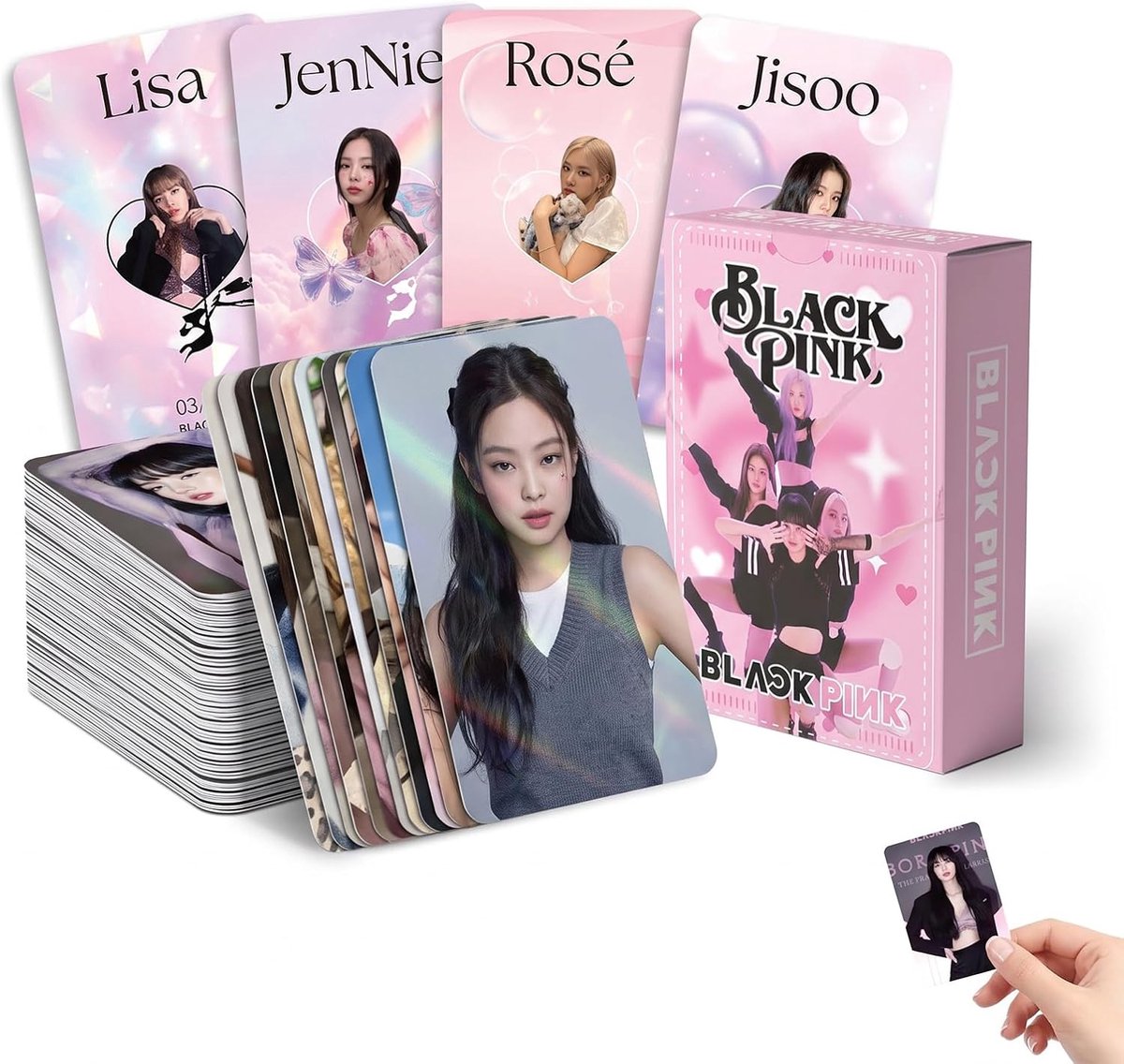 Fotokaarten set 55 stuks - zwart - Kpop merchandise - perfect cadeau voor fans - ShopVlot