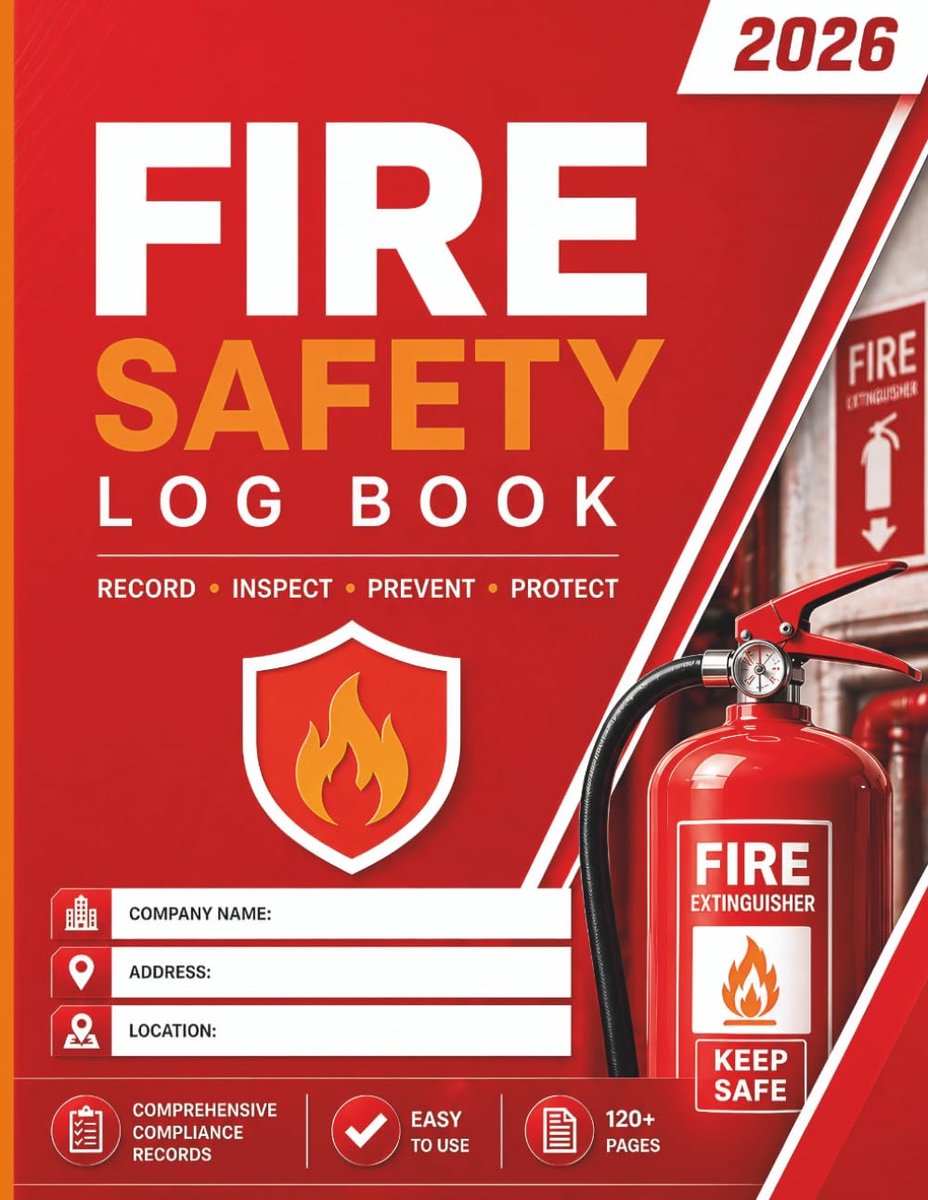 Fire Safety Log Book: Workplace Fire Safety Record, Fire Alarm Test for Businesses, Offices, Schools & Commercial - ShopVlot